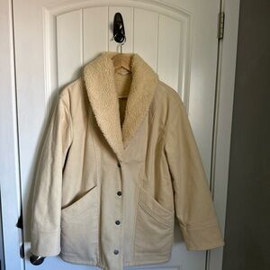 Cream Sherpa-Lined Women's Jacket